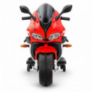 MOTO ELÉCTRICA INFANTIL ROJA-BLANCA 24 V 5 AH CON RUEDAS AUXILIARES