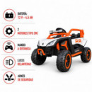 COCHE ELÉCTRICO INFANTIL RACING NARANJA 12 V 4,5 AH CON MANDO