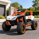 COCHE ELÉCTRICO INFANTIL RACING NARANJA 12 V 4,5 AH CON MANDO