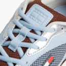 Zapatillas de ante con mezcla de texturas