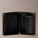 Juego de cartera con cremallera en piel sintética y llavero
