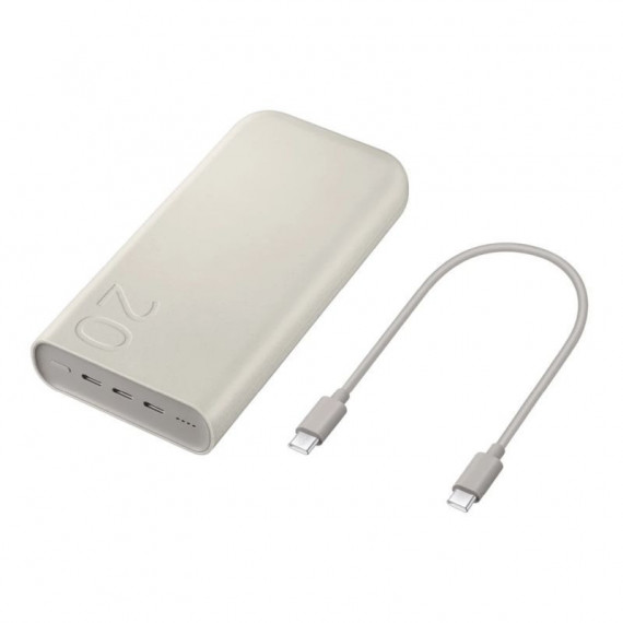 SAMSUNG POWERBANK DE 20000 mAh Y 45W 3x USB-C BEIGE