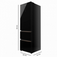 Bolero Coolmarket Combi Fd 400 Black Glass E 60X64X191 Cm  CECOTEC