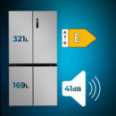 Frigorífico Bolero Coolmarket 4D 490 Inox E 91,1X63,6X183 Cm  CECOTEC