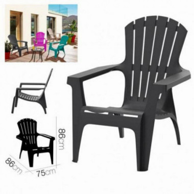Silla de Jard&iacute;n Pl&aacute;stica Dolomiti 75x86x86 Antracita