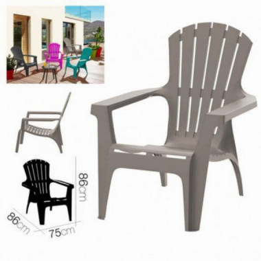 Silla de Jard&iacute;n Pl&aacute;stica Dolomiti 75x86x86 Topo