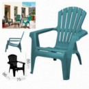 Silla de Jardín Plástica Dolomiti 75x86x86 Aguamarina