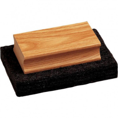 Borrador de Fieltro para Pizarra de Tiza con Empu&ntilde;adura de Madera Plus Office 2 Unidades