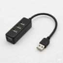Hub Home Tech USB-A/M a 4xUSB 2.0/H Negro (DK-2146V2)