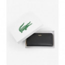 Billetera de piel con cremallera Champs-Élysées de Lacoste