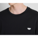 Camiseta Antony Morato negra logotipo placa