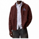 Sudadera Calvin Klein cremallera Burgundy  PB