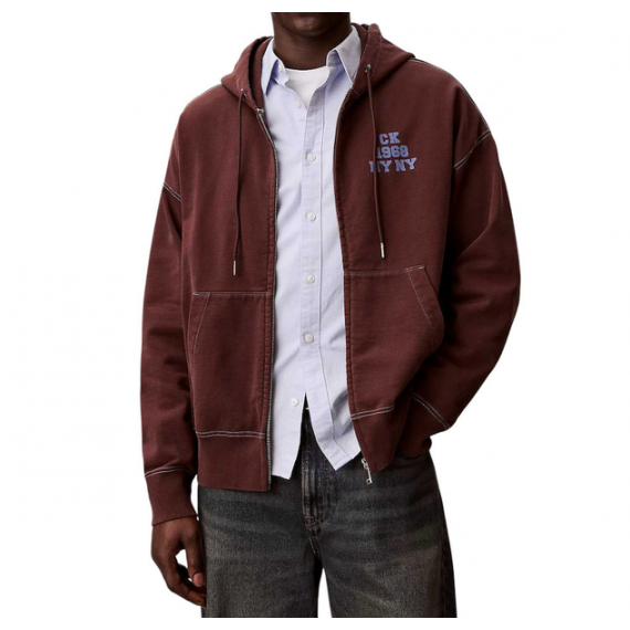 Sudadera Calvin Klein cremallera Burgundy  PB