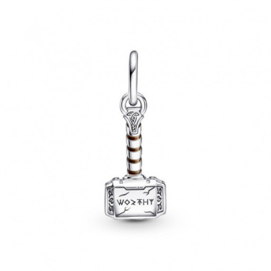 PANDORA Marvel Charm Colgante en Plata de Ley Martillo de Thor los Vengadores de Marvel 790483C01