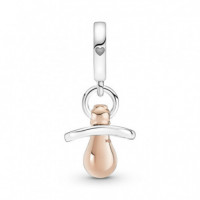 PANDORA Moments Charm Colgante en Oro Rosa de 14K Chupete Bebé 781490C01