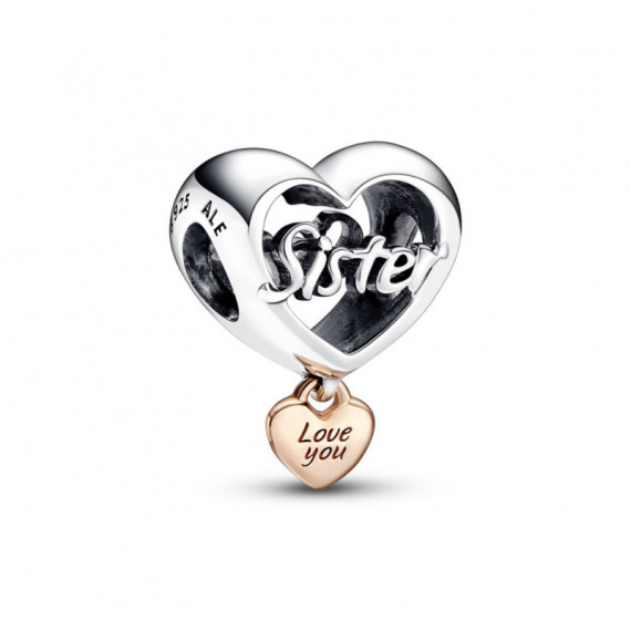 PANDORA Moments Charm de Corazón te Quiero Hermana 782244C00