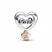 PANDORA Moments Charm de Corazón te Quiero Hermana 782244C00