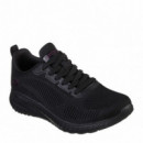 Skechers Zapatillas Bobs Squad Chaos - Face Off Negras 117209-BBK