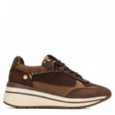 Xti Zapatilla en material de antelina 146170-MARRON