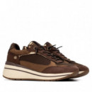 Xti Zapatilla en material de antelina 146170-MARRON