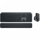 LOGITECH TECLADO Y RATON INALAMBRICO MX KEYS S COMBO NEGRO Incluye Reposamanos
