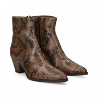 BOTIN TACON SERPIENTE PIEL BEIGE