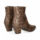 BOTIN TACON SERPIENTE PIEL BEIGE