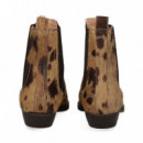 Botin Cowboy Topo Pelo Beige  UNISA