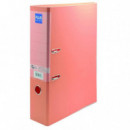Archivador PLUS OFFICE Folio Lomo 80 Mm Naranja Pastel