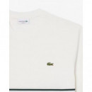 Camiseta de punto jersey de rayas con bloques de color de Lacoste