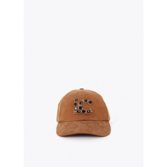 Cap In Fabric With Lc Crystals Brown  LOLA CASADEMUNT