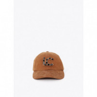Cap In Fabric With Lc Crystals Brown  LOLA CASADEMUNT