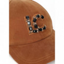 Cap In Fabric With Lc Crystals Brown  LOLA CASADEMUNT