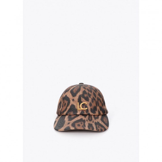 Combined Cap In Animal Print And Eco-lea  LOLA CASADEMUNT