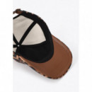 Combined Cap In Animal Print And Eco-lea  LOLA CASADEMUNT