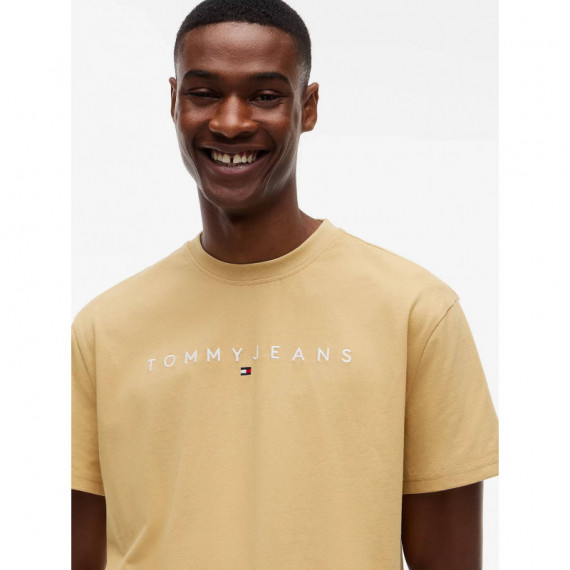TJM REG LINEAR LOGO TEE EXT SANDY BEIGE