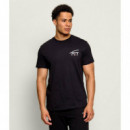 SLIM FIT SIGNATURE GRAPHIC TEE BLACK