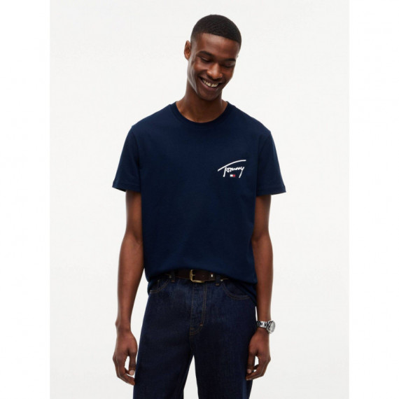 SLIM FIT SIGNATURE GRAPHIC TEE DARK BLUE