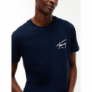 SLIM FIT SIGNATURE GRAPHIC TEE DARK BLUE
