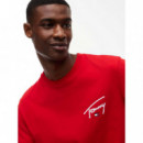 SLIM FIT SIGNATURE GRAPHIC TEE SCARLET F