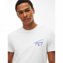 SLIM FIT SIGNATURE GRAPHIC TEE ECRU