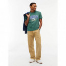 TJM REG CREST ARCH TEE EXT VELVET GREEN