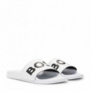 BOSS Chanclas con logotipo en parte superior 50536835-101