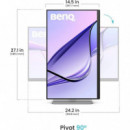 Monitor BENQ 27" IPS 4K Multimedia Ergonomico Usb-c HDMI Silver