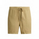 POLO RALPH LAUREN - CLASSIC FIT LINNEN SHORT - COASTAL BEIGE - 710B20471004/COASTAL BEIGE