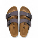 BIRKENSTOCK - Arizona Bfbc - Velvet Gray Tonal Buckles - 1032023/VELVET Gray Tonal Buckles