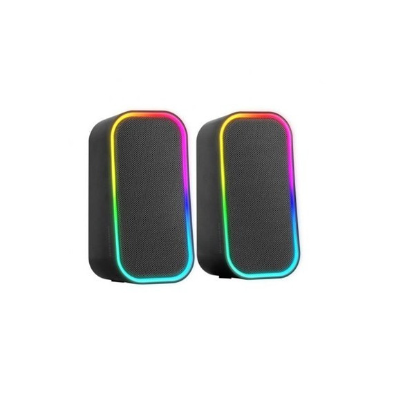 MARS GAMING Altavoces Para PC Bluetooth 5.3 Luces RGB Negro MS-OM 20W Y Cable Jack 3.5mm