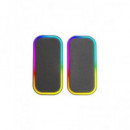 MARS GAMING Altavoces Para PC Bluetooth 5.3 Luces RGB Negro MS-OM 20W Y Cable Jack 3.5mm