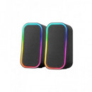 MARS GAMING Altavoces Para PC Bluetooth 5.3 Luces RGB Negro MS-OM 20W Y Cable Jack 3.5mm