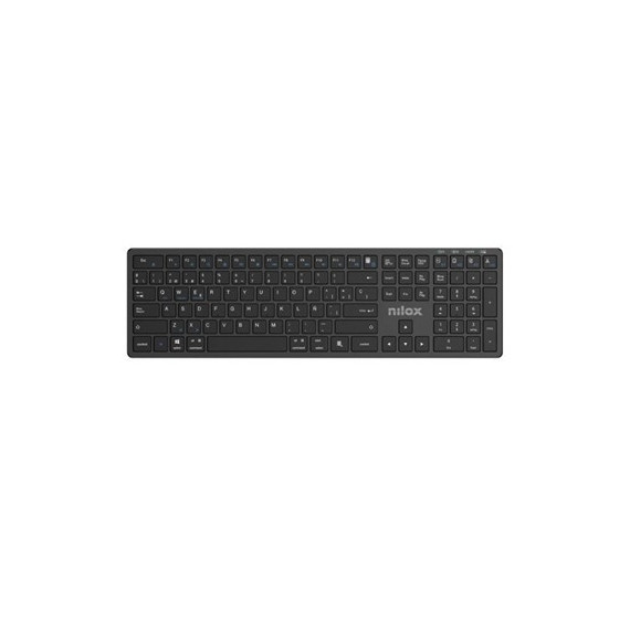 NILOX Teclado Inalambrico Dual Conectividad  Negro NXKBW01B